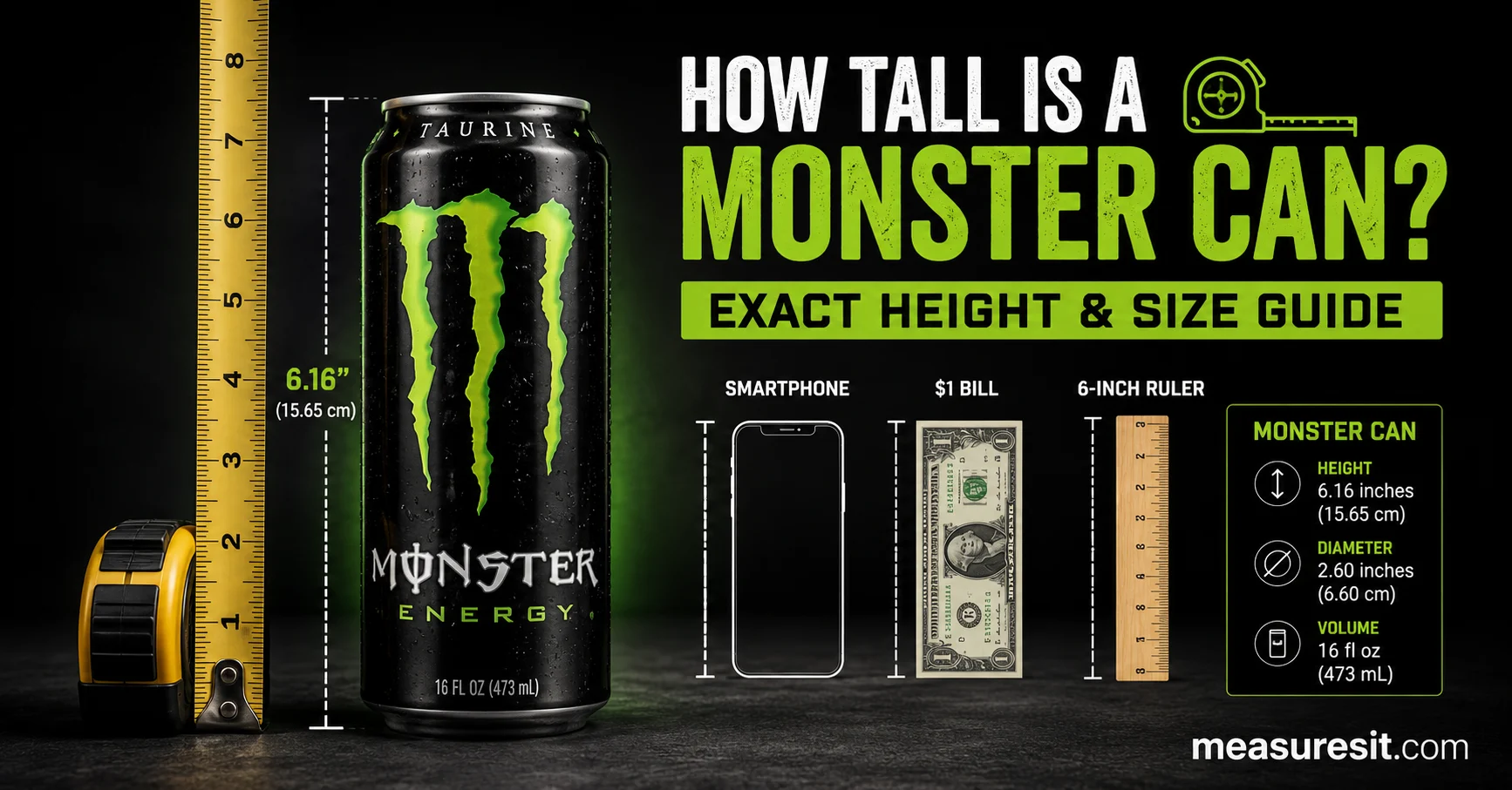 how tall is a monster can