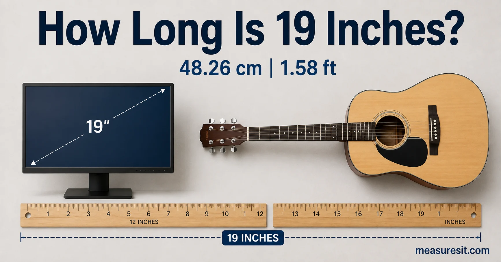 how long is 19 inches