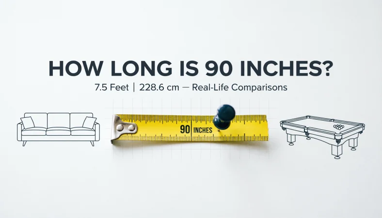 how long is 90 inches
