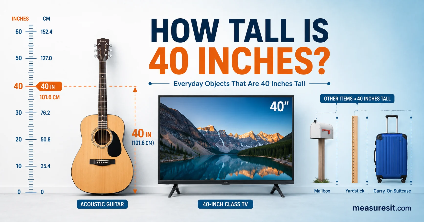 how tall is 40 inches